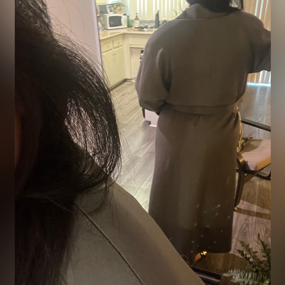 100% Wool Trench Coat - Olive Green Gorgeous Vintage - Picture 10 of 16